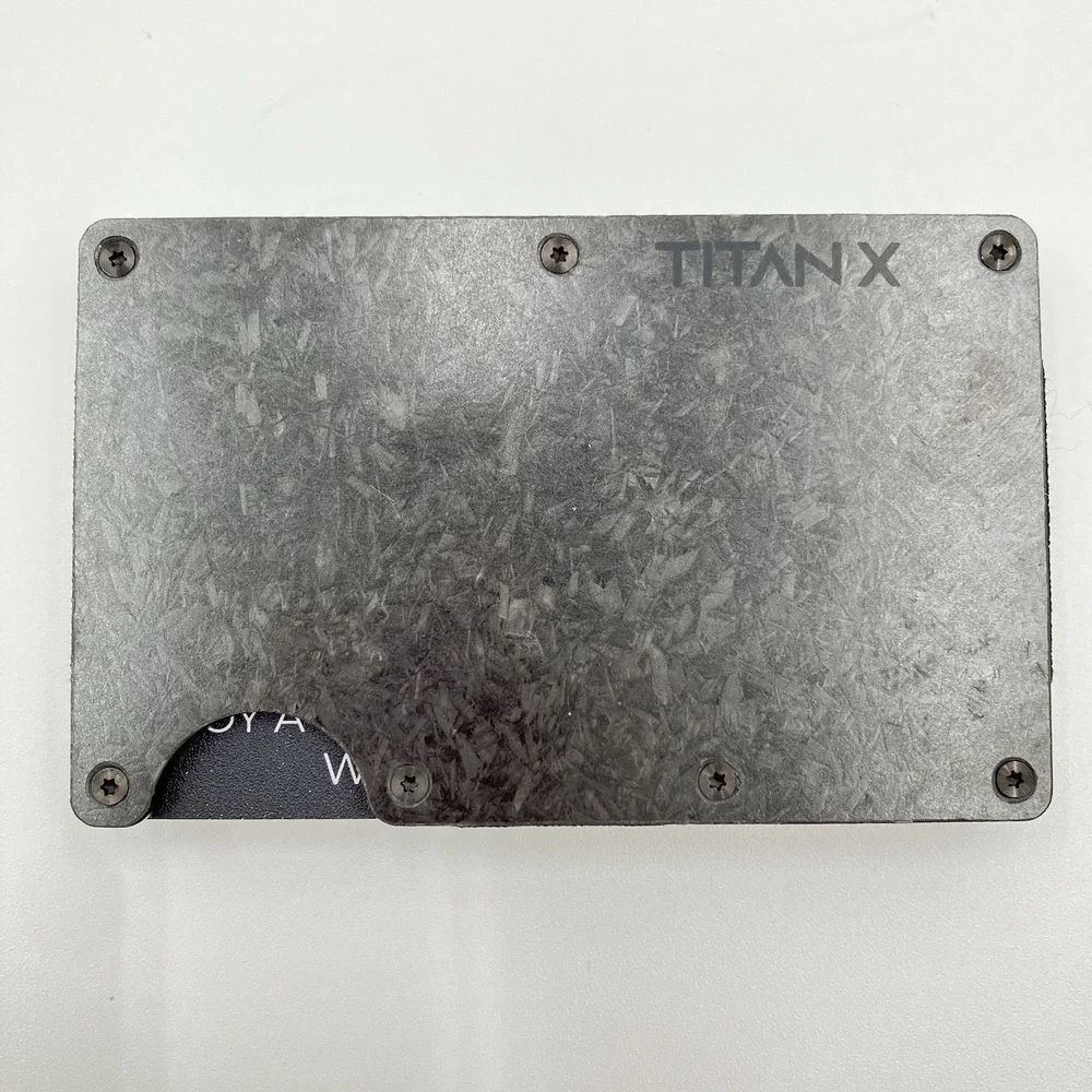 Titan X Pro Edition Forged Carbon Fiber Minimalist RFID Blocking Wallet Black